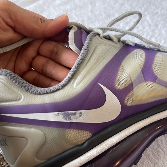 Nike Women's Air Max Running Sneakers Gray Purple Shoes Size 10 - Picture 4 of 11